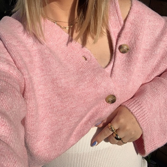 Glassons Pink Oversized Cardigan 